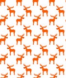 Naadloos patroon met leuke herten, vector royalty-vrije illustratie Naadloos patroon met leuke herten, vector royalty-vrije illustratie