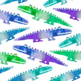Naadloos patroon met leuke krokodillen vector illustratie Naadloos patroon met leuke krokodillen vector illustratie
