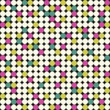 Naadloos patroon met roze, gele en groene cirkels Royalty-vrije Stock Afbeelding