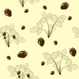 Naadloos patroon van silhouetaardbei stock illustratie Naadloos patroon van silhouetaardbei stock illustratie
