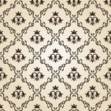 Naadloos uitstekend behang bloemenbeige als achtergrond vector illustratie Naadloos uitstekend behang bloemenbeige als achtergrond vector illustratie