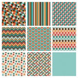Naadloze retro geometrische hipsterreeks als achtergrond. royalty-vrije illustratie Naadloze retro geometrische hipsterreeks als achtergrond. royalty-vrije illustratie
