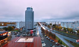 Naberezhnye Chelny, Russia - October 7, 2014: City Skyline With Stock Image