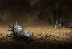 Nachkriegsapocalypse bombardierte Stadt Lizenzfreies Stockbild Nachkriegsapocalypse bombardierte Stadt Lizenzfreies Stockbild