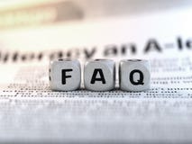 Nachrichtenkonzept, Würfel textFAQ Konzept, stellte häufig Fragen lizenzfreies stockbild Nachrichtenkonzept, Würfel textFAQ Konzept, stellte häufig Fragen lizenzfreies stockbild