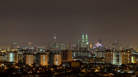 Nacht in Kuala Lumpur, Maleisië stock afbeeldingen Nacht in Kuala Lumpur, Maleisië stock afbeeldingen
