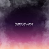 Nachthemel met witte realistische wolken Vector illustratie vector illustratie Nachthemel met witte realistische wolken Vector illustratie vector illustratie