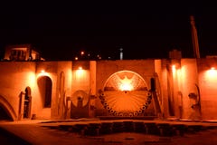 Nachtmening van de Cascade in Yerevan, Armeina royalty-vrije stock afbeeldingen Nachtmening van de Cascade in Yerevan, Armeina royalty-vrije stock afbeeldingen