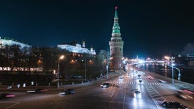 Nachtstraßenbild in Moskau Nachtstraßenbild in Moskau