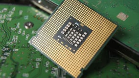 Nahaufnahme des CPU-Computerprozessors stock video footage Nahaufnahme des CPU-Computerprozessors stock video footage