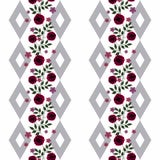 Nahtlose Blumen vom Muster der roten Rosen auf weißem Hintergrund Lizenzfreies Stockbild Nahtlose Blumen vom Muster der roten Rosen auf weißem Hintergrund Lizenzfreies Stockbild