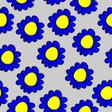 Nahtlose Musterkarikaturblumen stock abbildung Nahtlose Musterkarikaturblumen stock abbildung