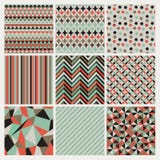 Nahtloser geometrischer Hippie-Hintergrundsatz. vektor abbildung Nahtloser geometrischer Hippie-Hintergrundsatz. vektor abbildung