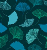 Nahtloses Blumenmuster mit Ginkgoblättern Vektorgraphikhintergrund stock abbildung Nahtloses Blumenmuster mit Ginkgoblättern Vektorgraphikhintergrund stock abbildung