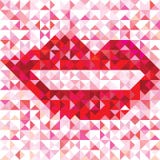 Nahtloses Liebesmuster der geometrischen Lippe vektor abbildung Nahtloses Liebesmuster der geometrischen Lippe vektor abbildung