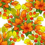 Nahtloses Muster der abstrakten Eleganz mit Florenelementen stock abbildung Nahtloses Muster der abstrakten Eleganz mit Florenelementen stock abbildung