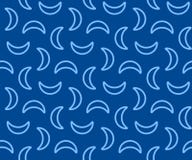 Nahtloses Muster der Bananenzusammenfassung Geomentic-Textilhintergrund Blauer Farbmond-Beschaffenheitsentwurf stock abbildung Nahtloses Muster der Bananenzusammenfassung Geomentic-Textilhintergrund Blauer Farbmond-Beschaffenheitsentwurf stock abbildung