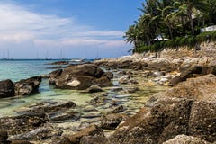 The Nai Harn beach in Phuket island royalty free stock photo The Nai Harn beach in Phuket island royalty free stock photo