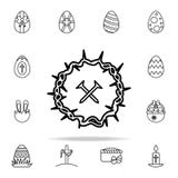 Nails and crown of thorns icon. Easter icons universal set for web and mobile royalty free illustration Nails and crown of thorns icon. Easter icons universal set for web and mobile royalty free illustration