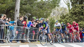 Nairo Quintana - el ganador del viaje de Catalunya 2016 fotografía de archivo Nairo Quintana - el ganador del viaje de Catalunya 2016 fotografía de archivo