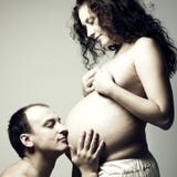 Naked Pregnant Woman With Husband Stock Photography Naked Pregnant Woman With Husband Stock Photography