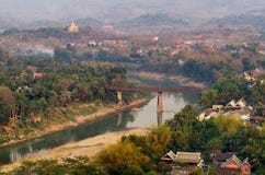 Nam Khan River, Luang Prabang images libres de droits Nam Khan River, Luang Prabang images libres de droits