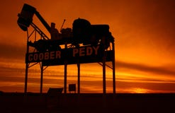 name pedy ställetecken för coober royaltyfria bilder name pedy ställetecken för coober royaltyfria bilder
