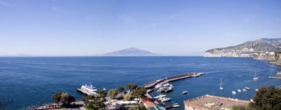 Naples view from the Port of Sorrento