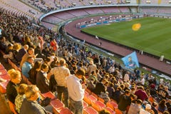 Napoli zwolennicy przy stadium San Paolo obraz royalty free Napoli zwolennicy przy stadium San Paolo obraz royalty free