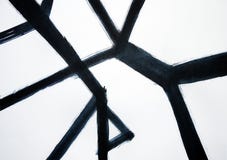 Narrow lines intersect at different angles. An abstract representation of a mantis or skeleton of a building skeleton. stock illustration Narrow lines intersect at different angles. An abstract representation of a mantis or skeleton of a building skeleton. stock illustration