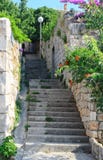 Narrow Old Street In Dubrovnik, Croatia Stock Image Narrow Old Street In Dubrovnik, Croatia Stock Image
