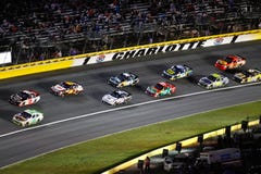 NASCAR - Cars in Turn 1 at Charlotte
