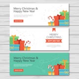 Natale e progettazione piana dell'insegna del nuovo anno royalty illustrazione gratis Natale e progettazione piana dell'insegna del nuovo anno royalty illustrazione gratis