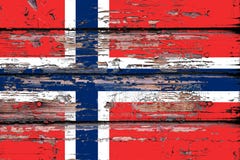 National flag of Norway on a wooden background stock images National flag of Norway on a wooden background stock images