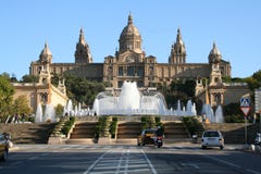 National museum MNAC and Fountain in Barcelona