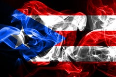 Nationale die vlag van Puerto Rico van gekleurde die rook wordt gemaakt op zwarte achtergrond wordt geïsoleerd royalty-vrije stock afbeeldingen Nationale die vlag van Puerto Rico van gekleurde die rook wordt gemaakt op zwarte achtergrond wordt geïsoleerd royalty-vrije stock afbeeldingen