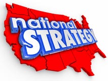 Nationale Strategie 3d fasst Unitest-Zustands-Amerika-Karte ab vektor abbildung Nationale Strategie 3d fasst Unitest-Zustands-Amerika-Karte ab vektor abbildung