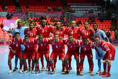 Nationales futsal Team Marokkos stockbild Nationales futsal Team Marokkos stockbild
