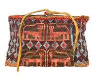 Native American Beaded Bag Isolated. Royalty Free Stock Photo Native American Beaded Bag Isolated. Royalty Free Stock Photo