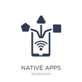 Native apps icon. Trendy flat vector Native apps icon on white b royalty free illustration Native apps icon. Trendy flat vector Native apps icon on white b royalty free illustration