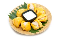 Native Thai Style Dessert, Sticky Rice In Jack Fruit. Stock Images Native Thai Style Dessert, Sticky Rice In Jack Fruit. Stock Images