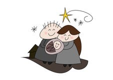 Nativity - Christmas Story - Birth of Jesus Royalty Free Illustration Nativity - Christmas Story - Birth of Jesus Royalty Free Illustration