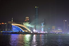 Nattsikt av Guangzhou Kina arkivbild Nattsikt av Guangzhou Kina arkivbild