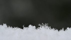 Natural Snowflakes On Snow, Photo Real Snowflakes-Beautiful Macro Shot On Winter And Christmas Season. Stock Photos