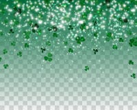 Naturalistic Colorful Green Clover On A Transparent Background. Vector Illustration. Royalty Free Stock Photography Naturalistic Colorful Green Clover On A Transparent Background. Vector Illustration. Royalty Free Stock Photography