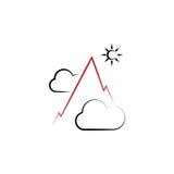 Nature 2 colored hand drawn icon. Nature colored element illustration. Outline symbol design from fitness set stock illustration Nature 2 colored hand drawn icon. Nature colored element illustration. Outline symbol design from fitness set stock illustration