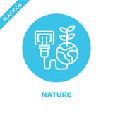 nature icon vector from global warming collection. Thin line nature outline icon vector illustration. Linear symbol for use on royalty free illustration nature icon vector from global warming collection. Thin line nature outline icon vector illustration. Linear symbol for use on royalty free illustration