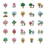 Nature, Parks and Trees Isolated Vector Icons Set that can be easily modified and Edit in any Size or Color vector illustration Nature, Parks and Trees Isolated Vector Icons Set that can be easily modified and Edit in any Size or Color vector illustration