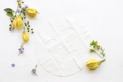 Naturlig aromarkmaskering från växt- ylangblommor royaltyfri bild Naturlig aromarkmaskering från växt- ylangblommor royaltyfri bild