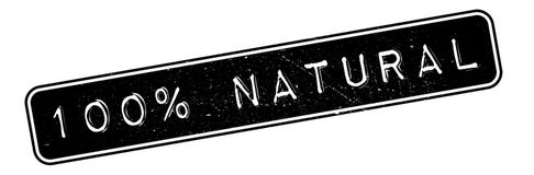 100 naturliga procent rubber stämpel Royaltyfri Fotografi